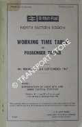 Book cover of Working Time Table of Passenger Trains Sections A, B, C, D, E, F, G, H, J, K, L - 6th March to 3rd September 1967 by British Railways North Eastern Region